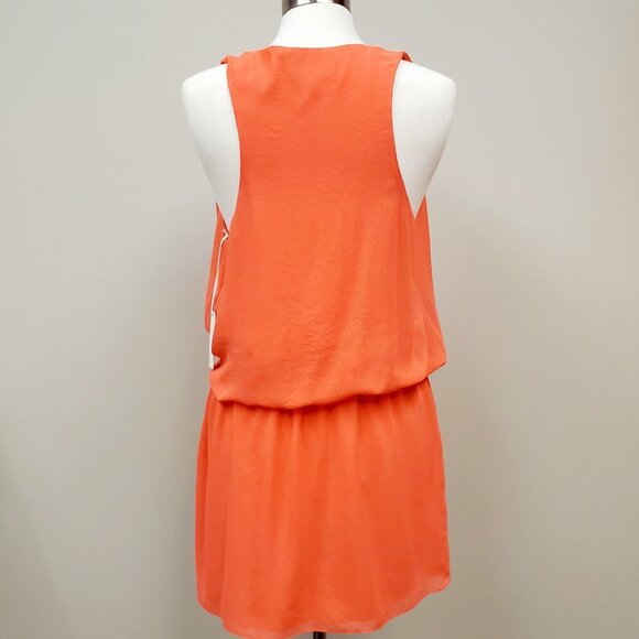 Rory Beca Silk Orange Red Dress Sz L NWT - Picture 6 of 8